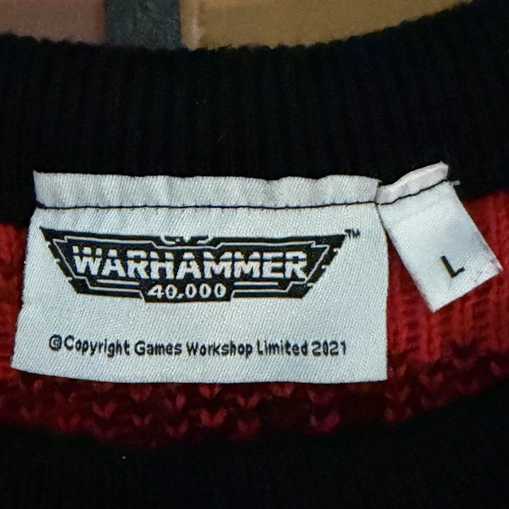Warhammer 40,000: Armed and Dangerous Red Gobbo Ugly Christmas Sweater L